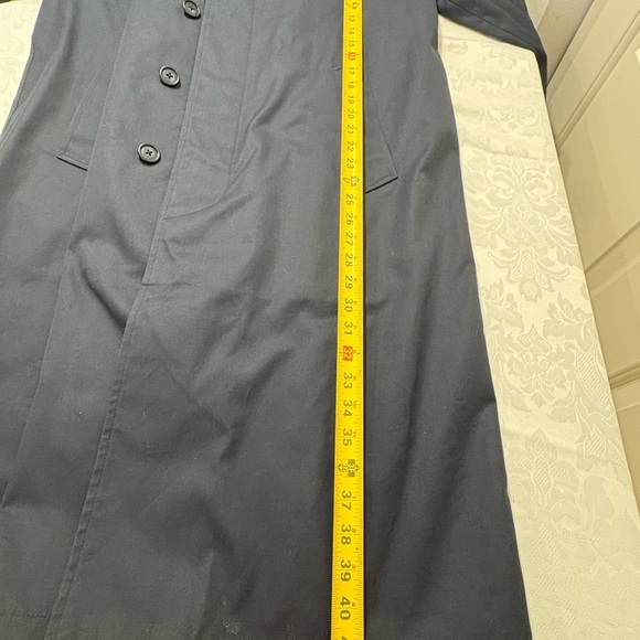 Nordstrom Poly Cotton Blend Top Coat Dress Jacket Dark Navy Blue Mens Size 40R - Picture 8 of 12